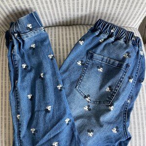 Mickey Mouse joggers | Disney denim joggers